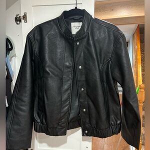 Abercrombie and Fitch Black Leather Jacket